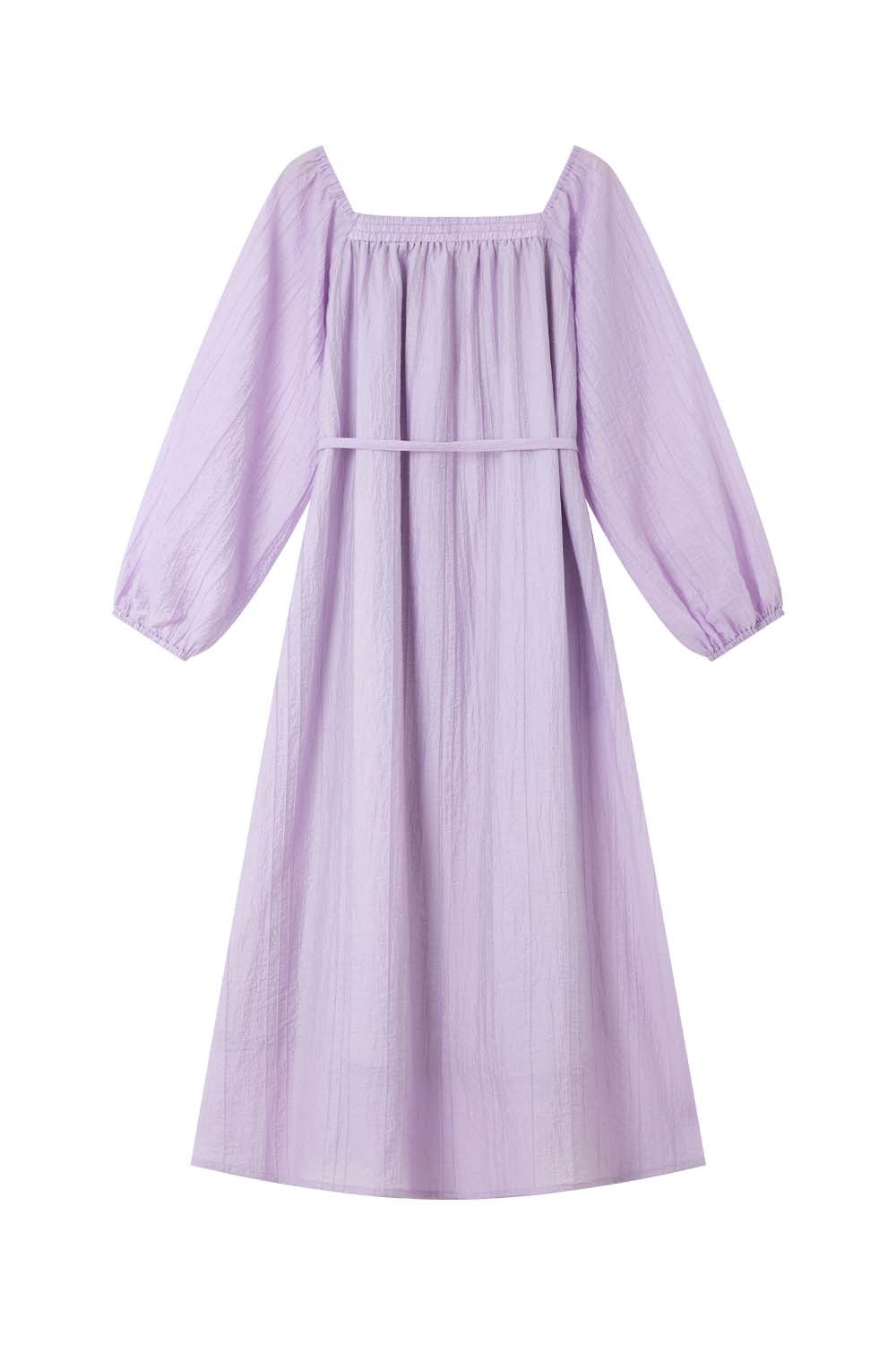 Lyocell Square Neck Straight Dress