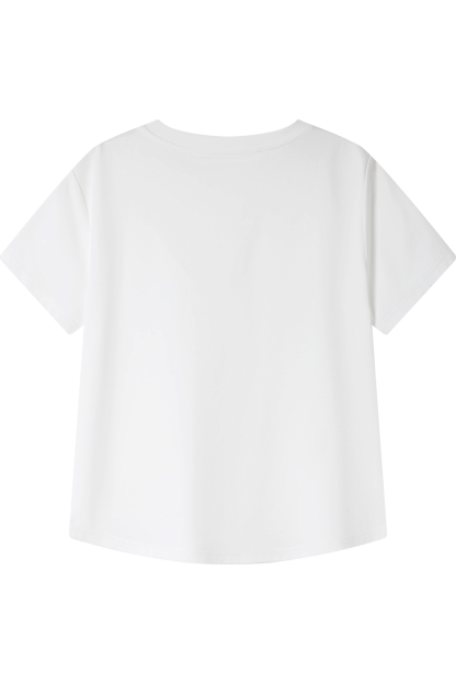 Cotton Solid Color Knitted T-Shirt