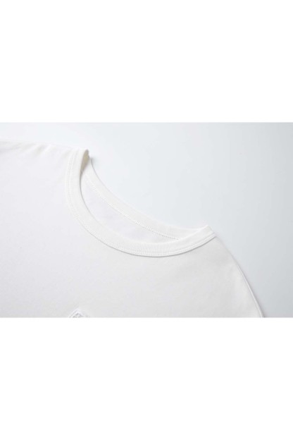 Lace Patch Pocket T-Shirt