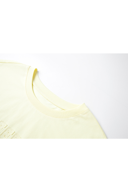 Cotton Folded Sleeve T-Shirt