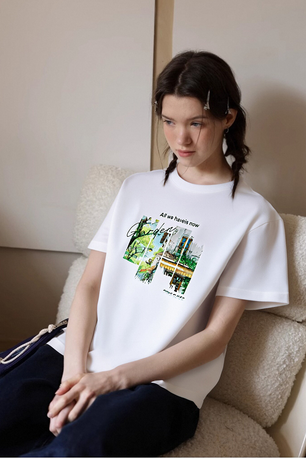 Pure Cotton Time Print T-Shirt
