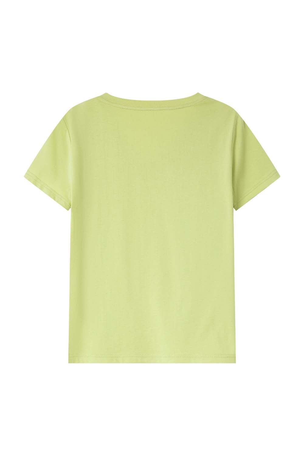 Pure Color V-Neck Casual T-Shirt