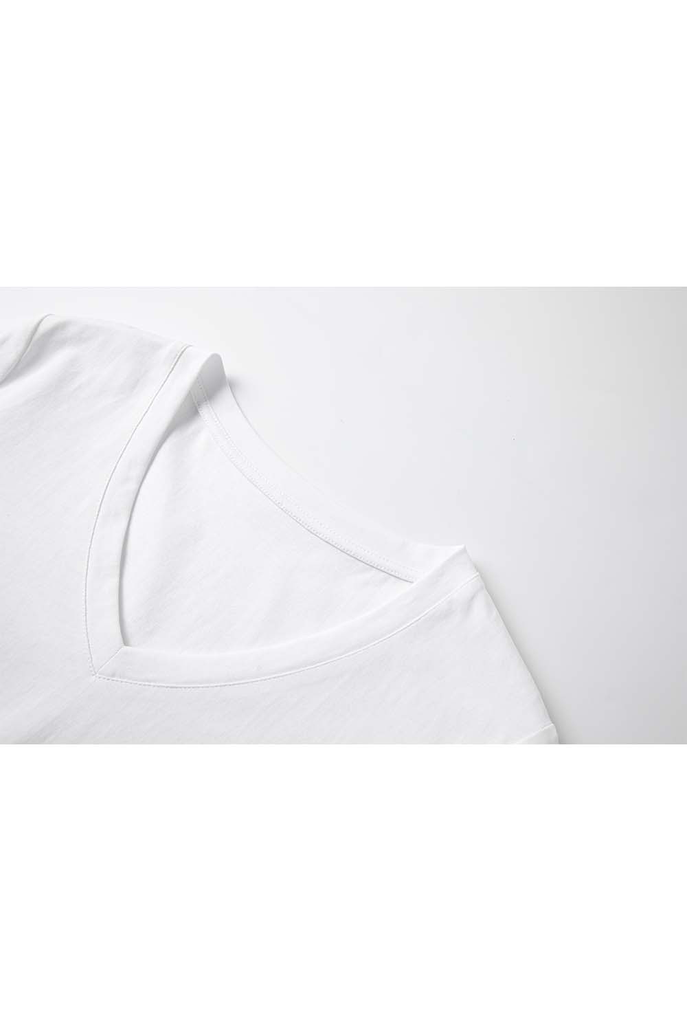 Pure Color V-Neck Casual T-Shirt