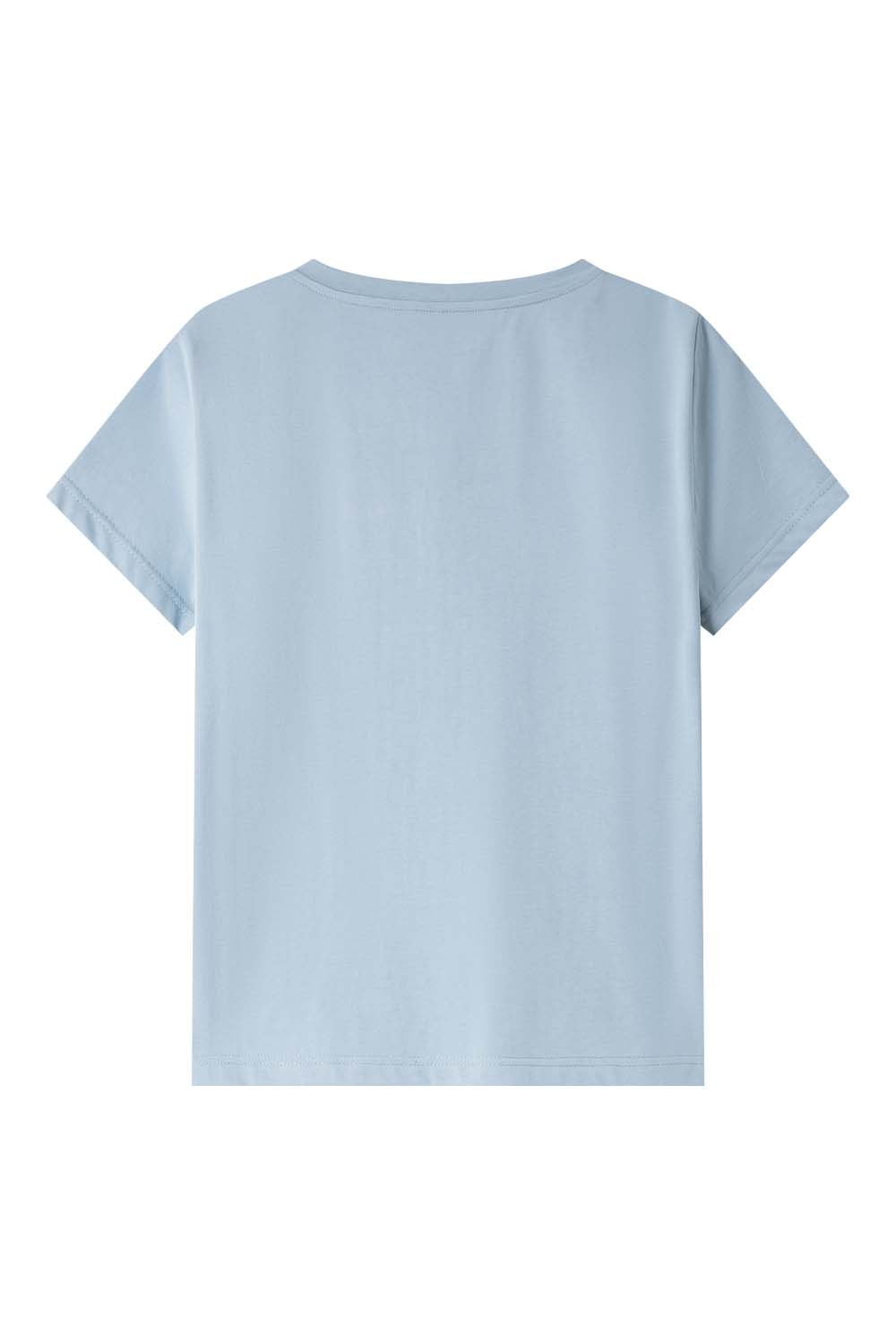 Pure Color V-Neck Casual T-Shirt