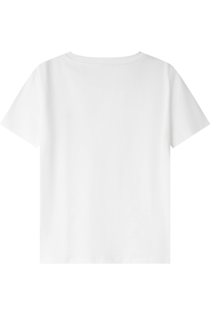 Animal Embroidery Straight T-Shirt