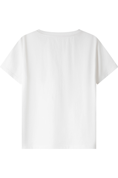Hollow A Letter Embroidered T-Shirt