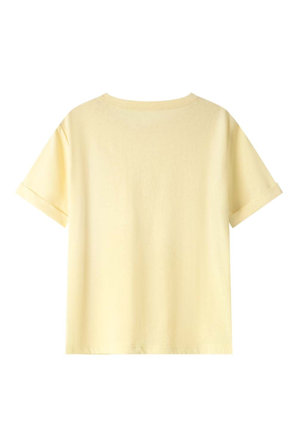 Lace Butterfly Solid Color T-Shirt