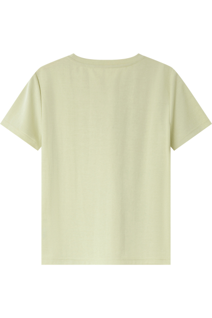 Embossed Texture Feel Embroidered T-Shirt