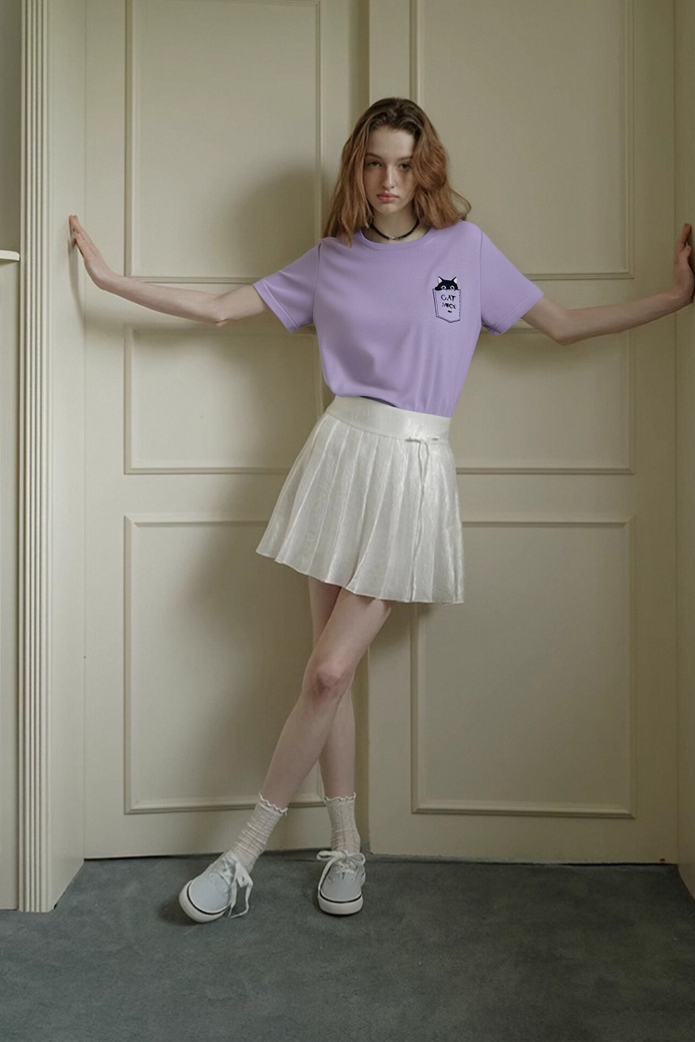 Cotton Pocket Cat T-Shirt