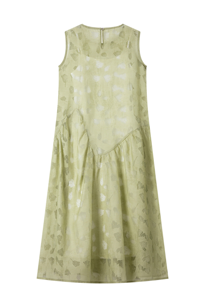 Dark Pattern Jacquard Loose Vest Dress