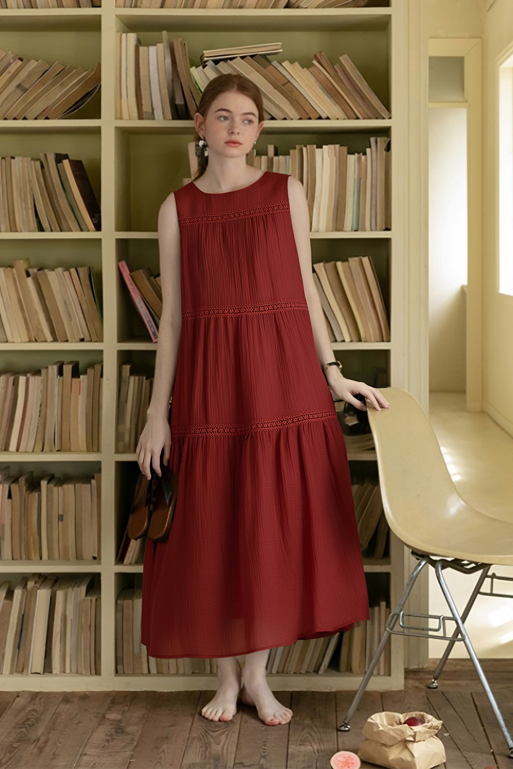 Vacation Style Sleeveless Loose Dress