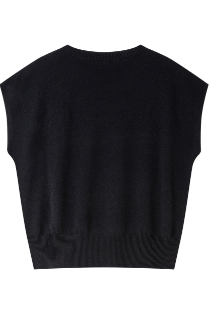 Sleeveless Round Neck Sweater