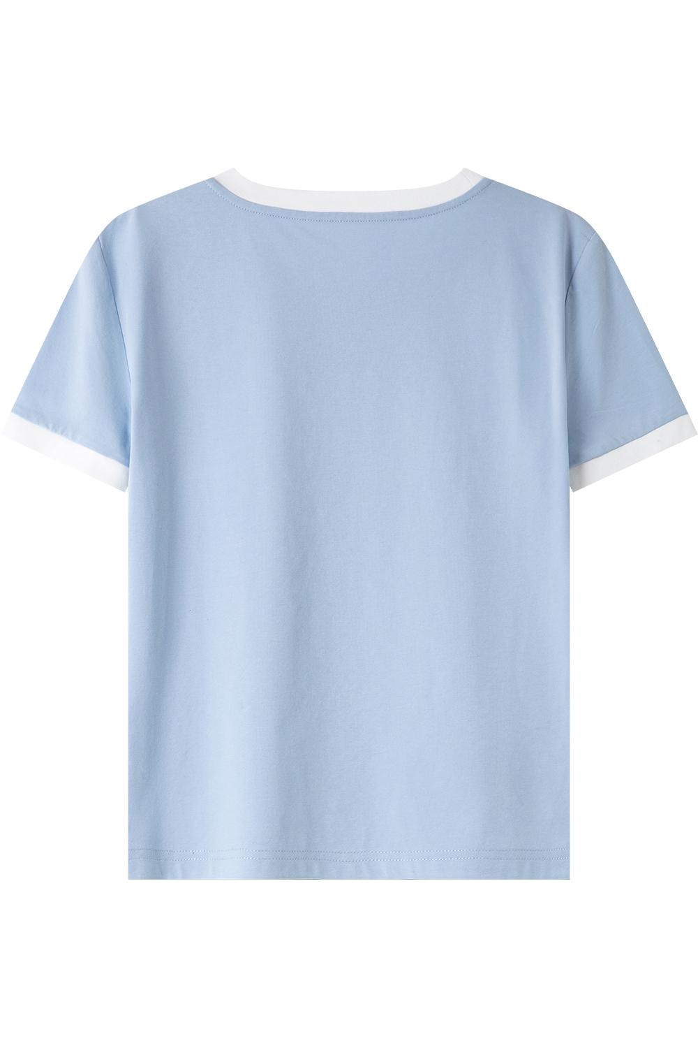 Cotton Blend Straight T-Shirt
