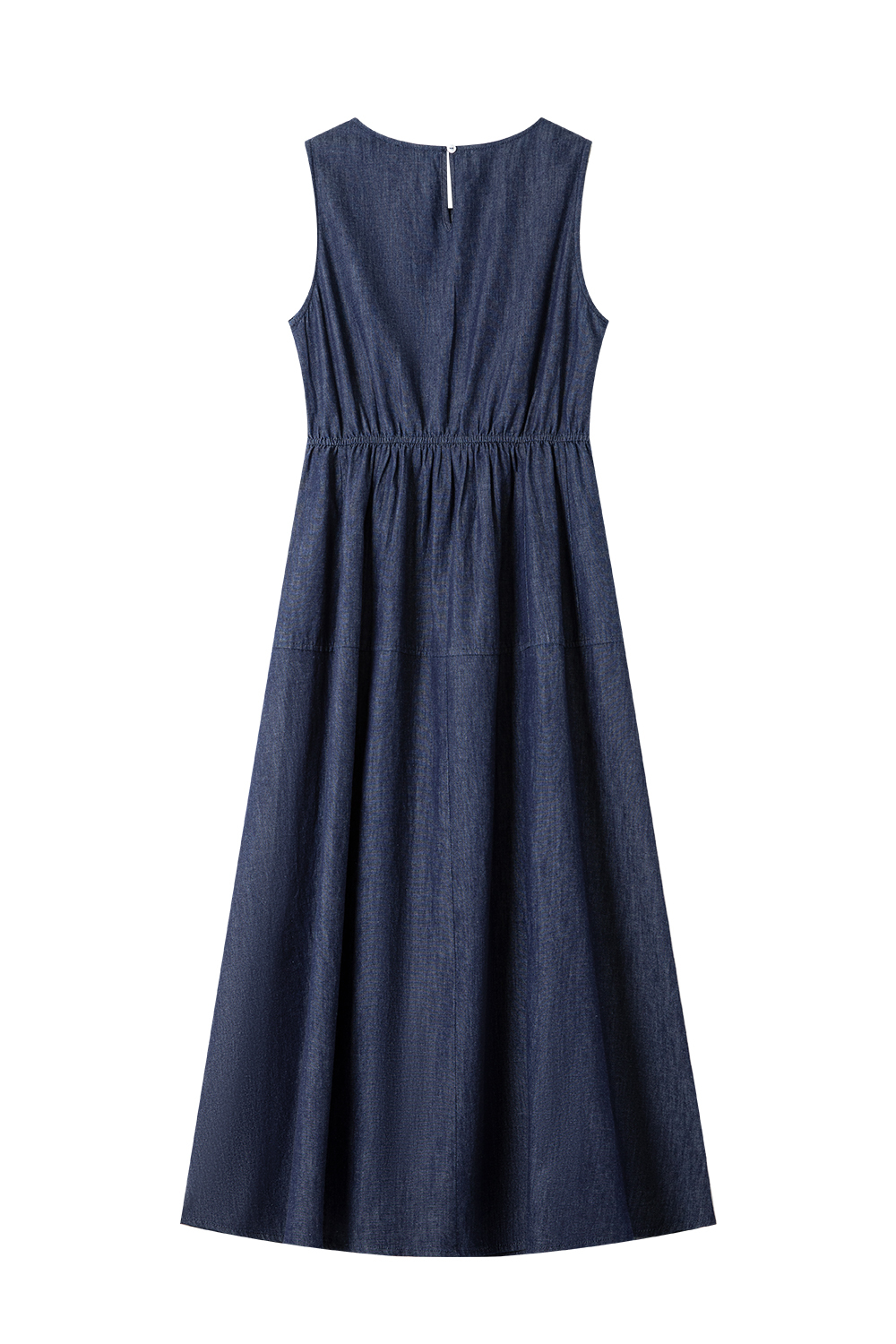 Cotton And Linen Blend Denim Dress