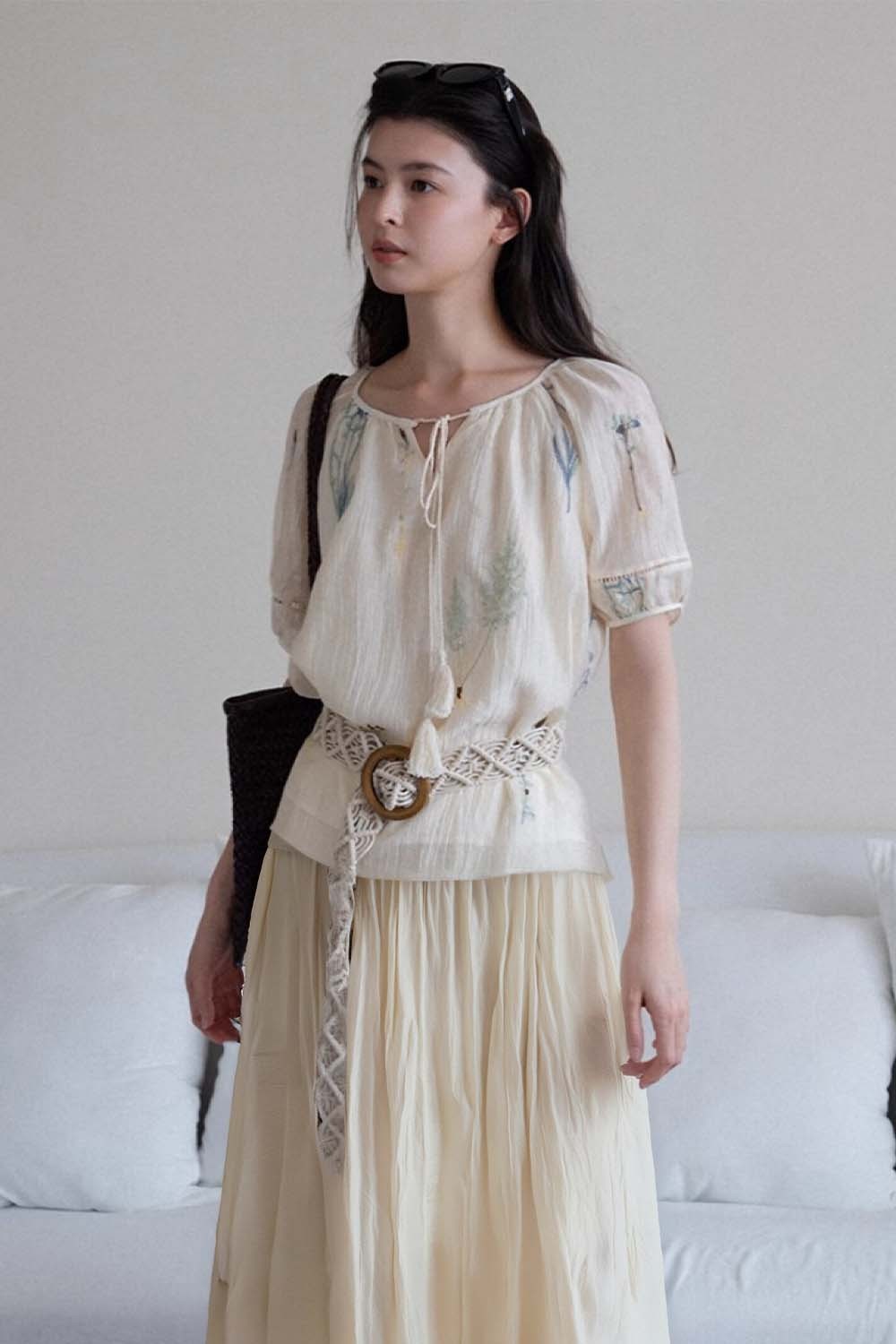 Pleated Loose Umbrella Skirt