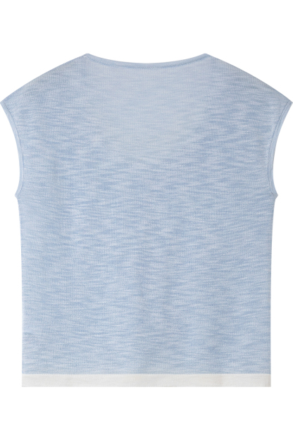 Fake Two-Piece Straight Knit Sweater