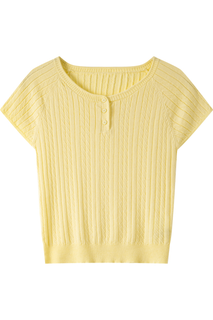 Solid Color Round Neck Sweater