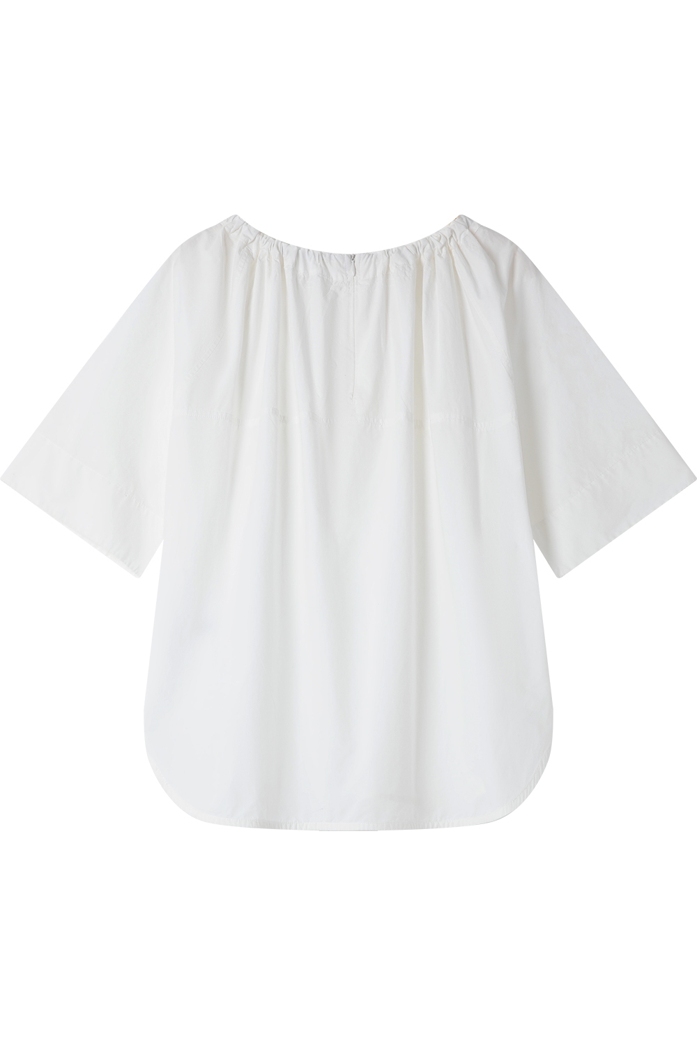 100% Cotton Ruffled Round Neck Shirt