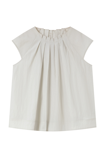 Fashionable Design Pleated Shirt