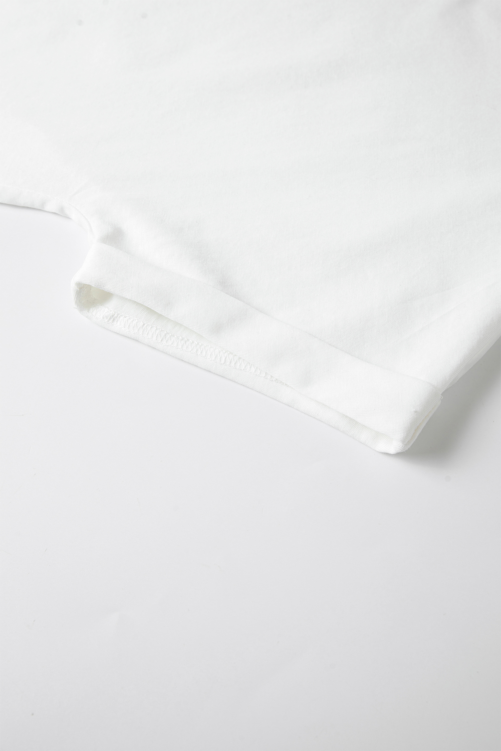 Round Neck Solid Color T-Shirt