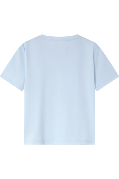 100% Cotton Flower Embroidered T-Shirt