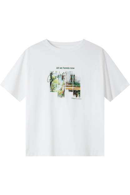 Pure Cotton Time Print T-Shirt