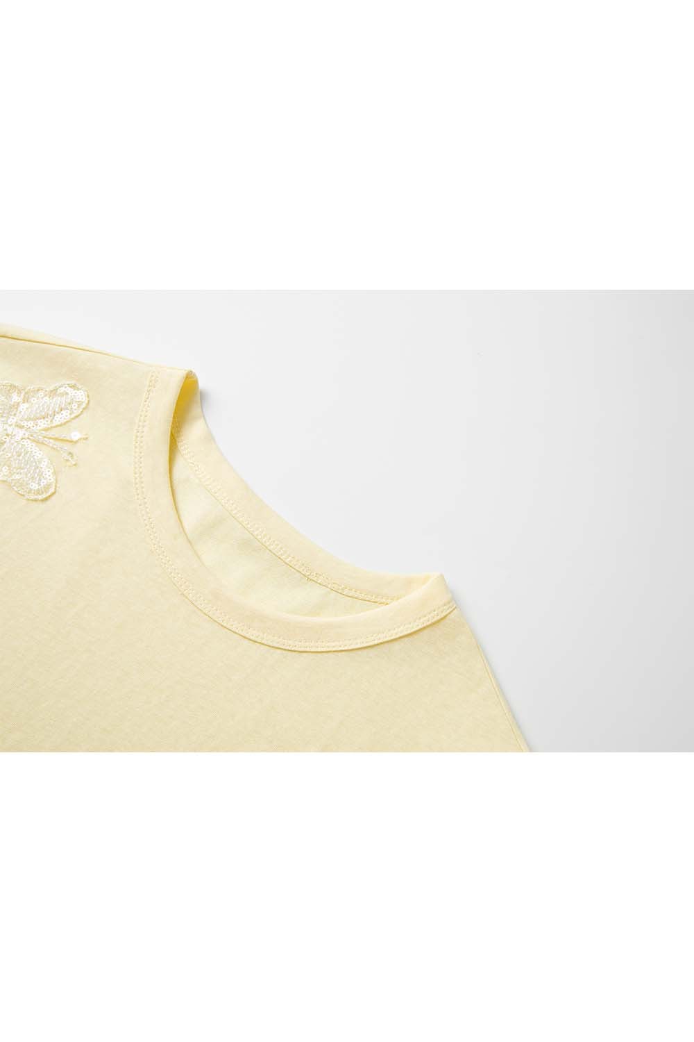 Lace Butterfly Solid Color T-Shirt