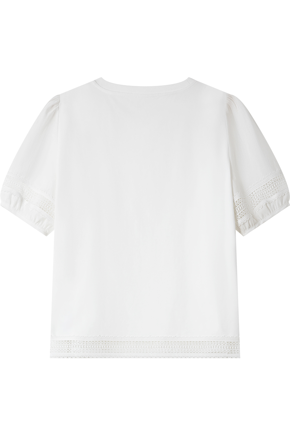 Hollow Stitching Lace T-Shirt