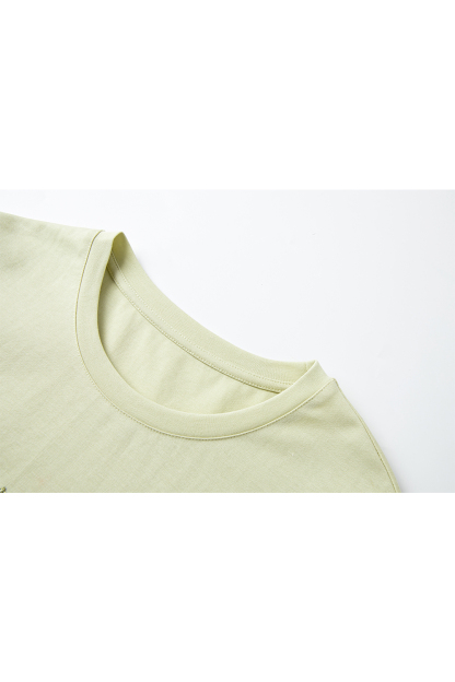 Embossed Texture Feel Embroidered T-Shirt