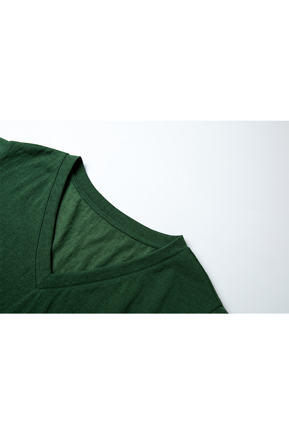 Snowflake Texture V-Neck Straight T-Shirt