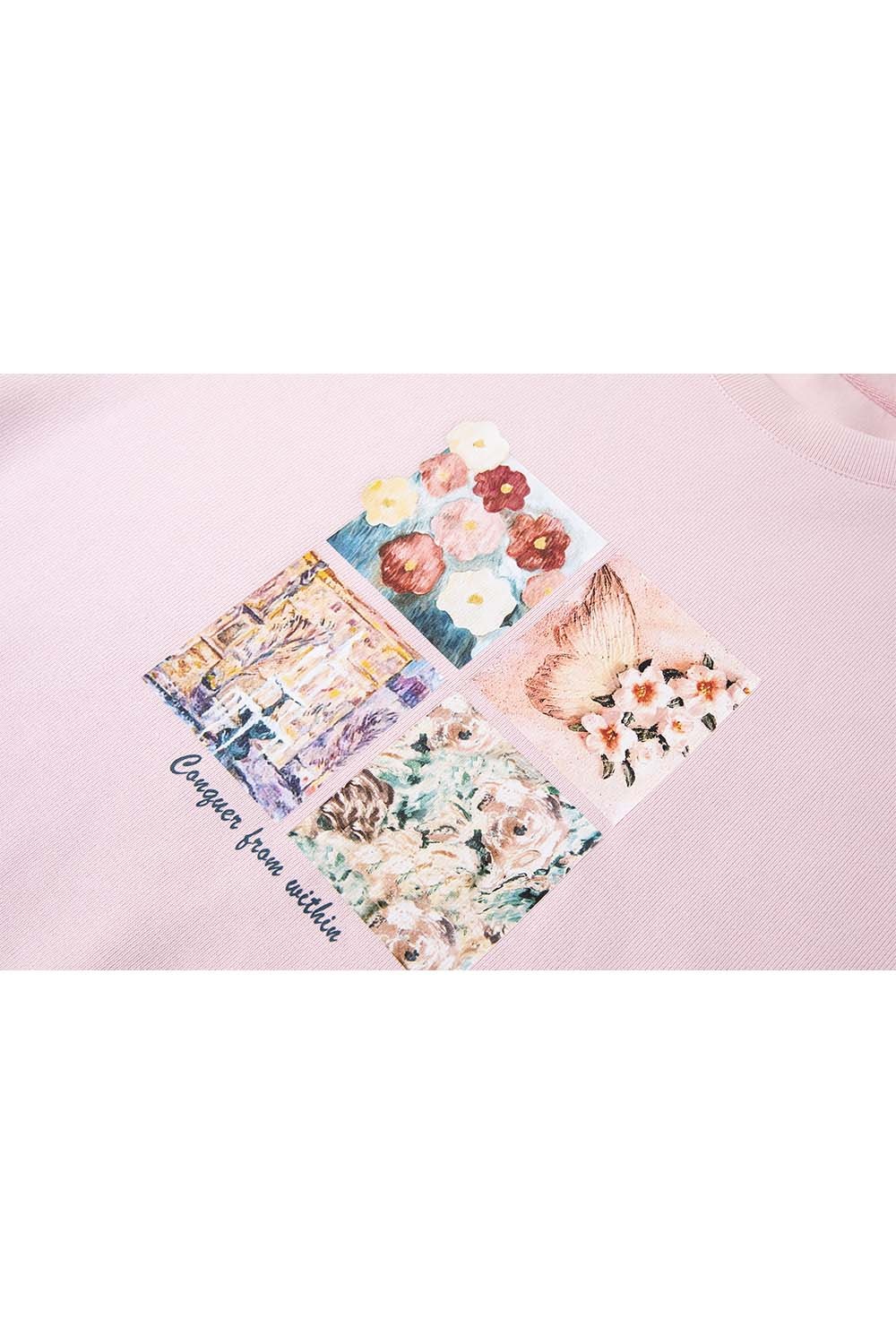 Art Print Crew Neck Sweatshirt