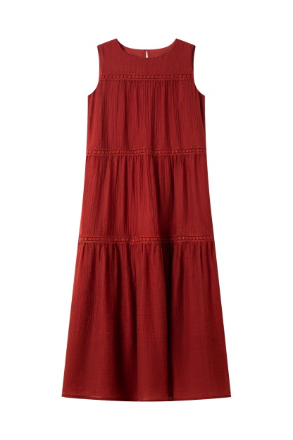 Vacation Style Sleeveless Loose Dress