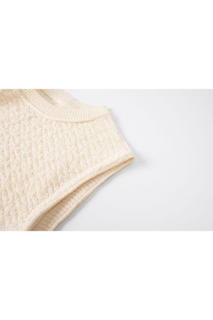 Textured Sleeveless Sweater