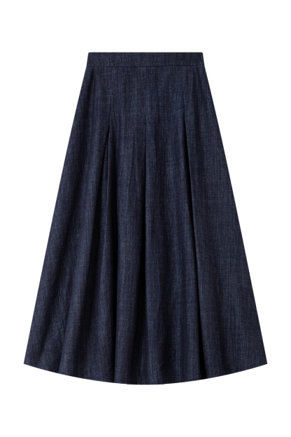 Loose Denim A-Line Skirt