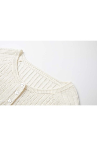 Solid Color Round Neck Sweater