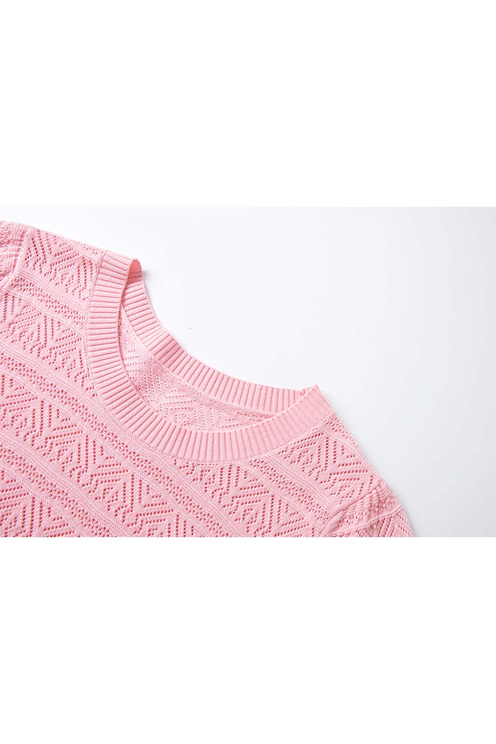 Openwork Striped Sweater