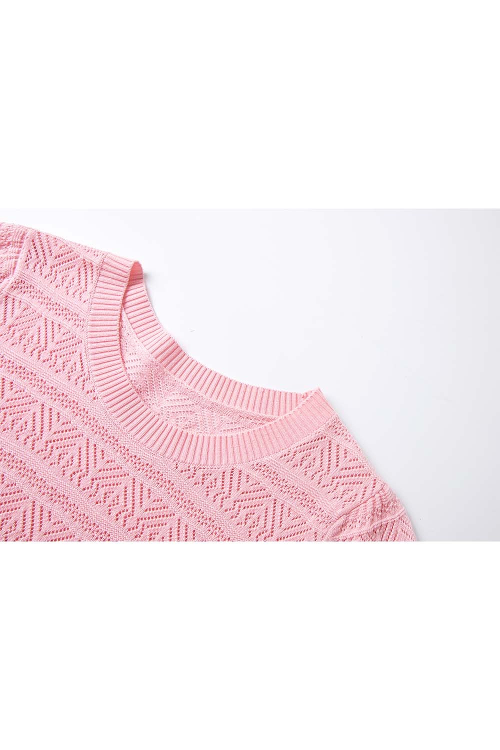 Openwork Striped Sweater