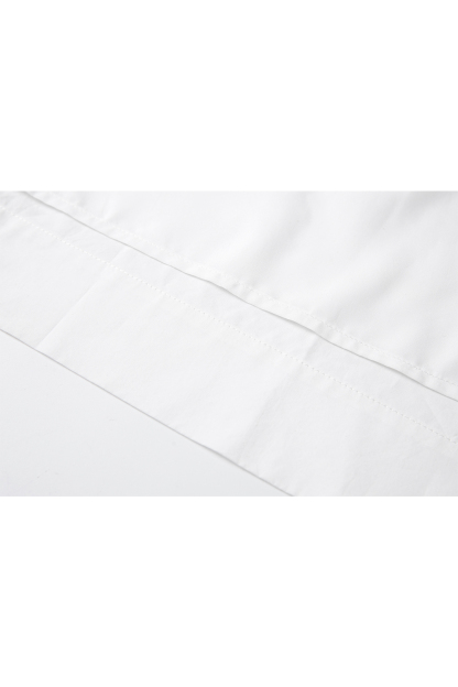 Cotton Lace-Up Straight Dress