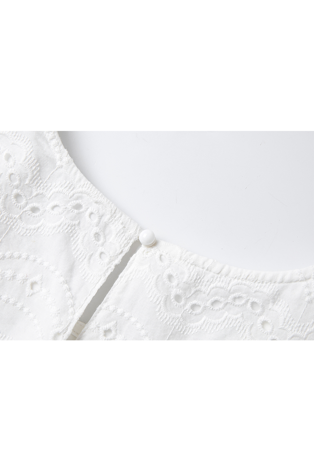Wave Embroidered Hollow Dress