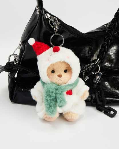 Getahug Snowman Mini Bear | 5.9 Inches Stuffed Animal Bag Charm Keychains Christmas Gift