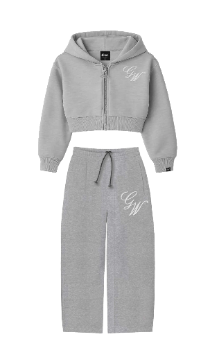 WOMEN'S CROP SET (Full Zipped)