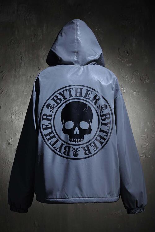 ByTheR Reversible Reflective Fleece Hooded Zip-Up