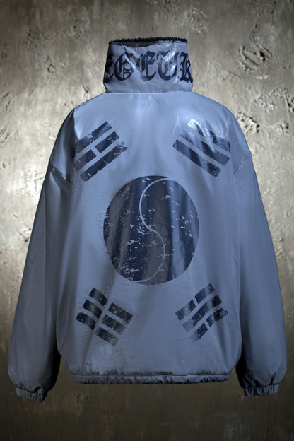 ByTheR Reversible Vintage Taegeukgi Reflective Fleece High Neck Jumper