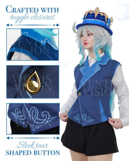 Furina Vest  (Ocean Blue)