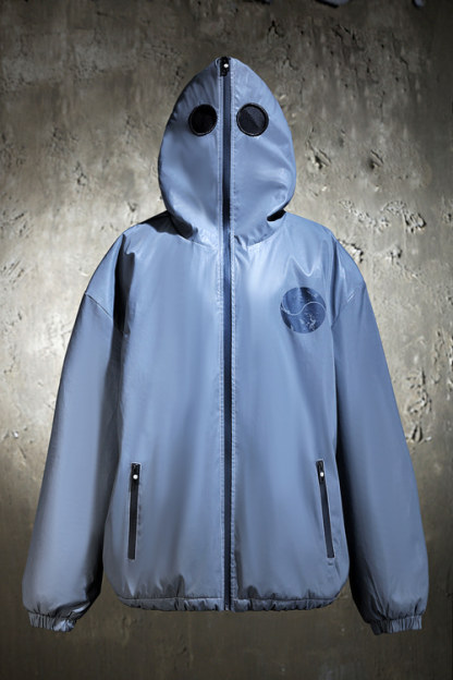 ByTheR Reversible Taegukgi Reflective Mesh Lambswool Hooded Jacket