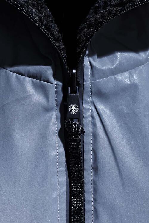 ByTheR Reversible Reflective Fleece Hooded Zip-Up
