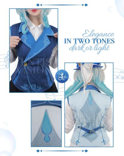 Furina Vest  (Ocean Blue)