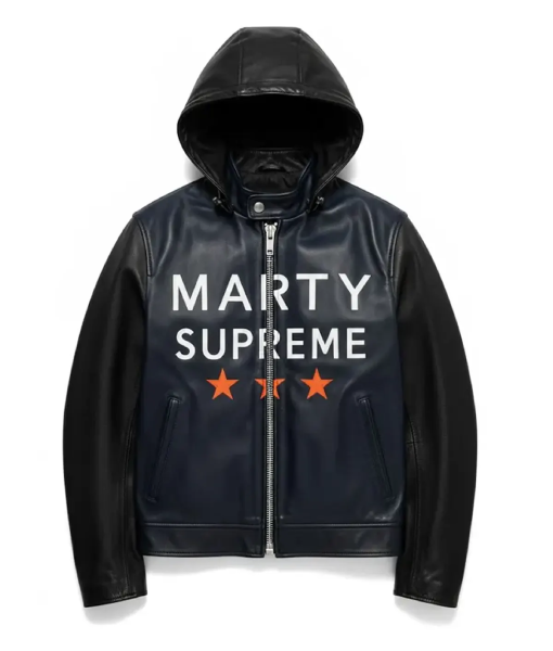 Marty Supreme Hooded Leather Jacket