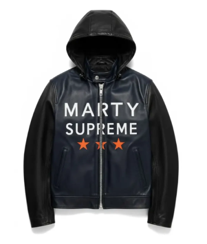 Marty Supreme Hooded Leather Jacket