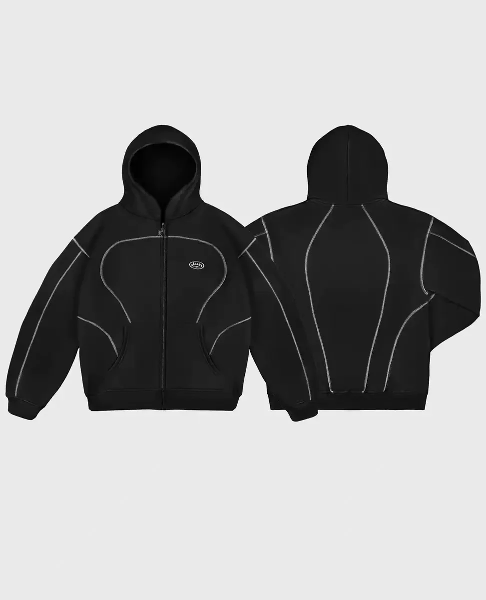 Street Retro Men's Casual Sportswear with Trendy Silhouettes Unique Hip-Hop Style Patterned Oversized Sweatshirts Casual Hoodies